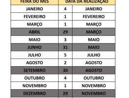 Calend&aacute;rio da Grande Feira de Eixo 2026